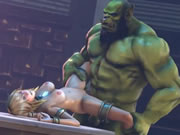 3D成人動畫 人與怪物