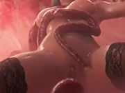 3D動漫 不停高潮之後沉迷於觸手的凌辱